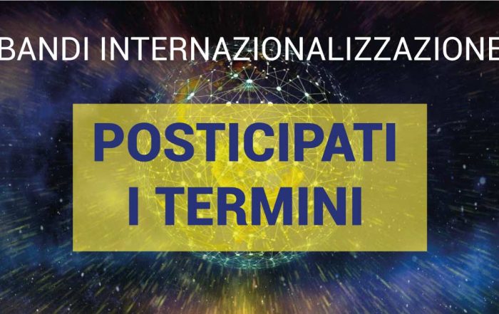 bandi internazionalizzazione posticipati termini